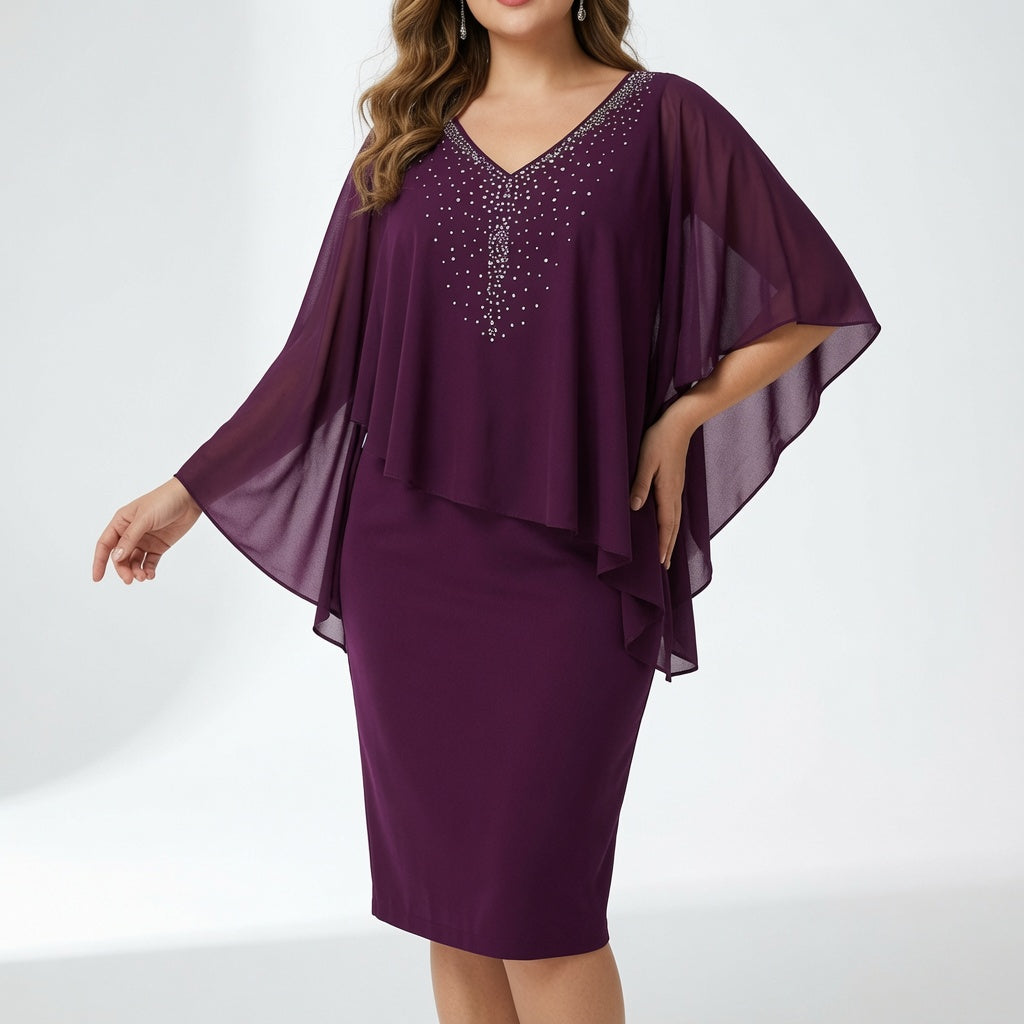 Marovelle™ — Elegante vestido drapeado con un toque refinado