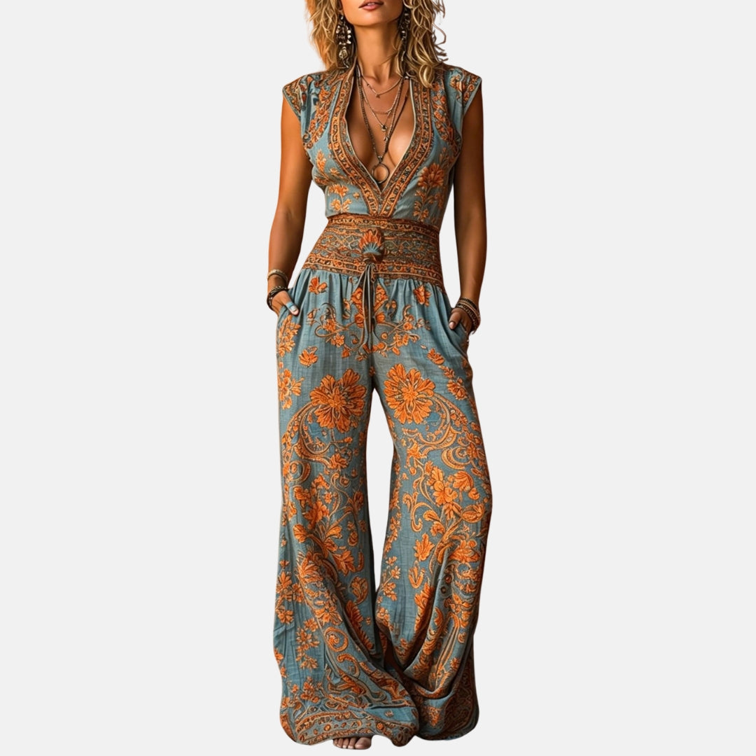 Maëlys | Mono de estilo bohemio con estampado floral