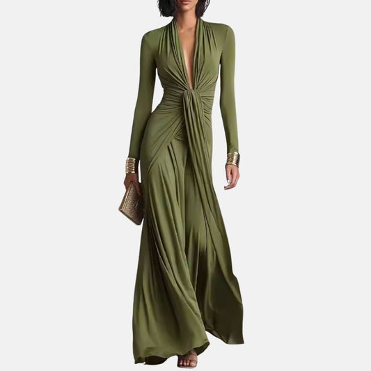 Anouck | Mono drapeado con cuello escotado