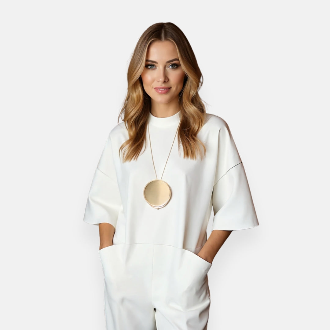 Elizina | Mono elegante de pernera ancha