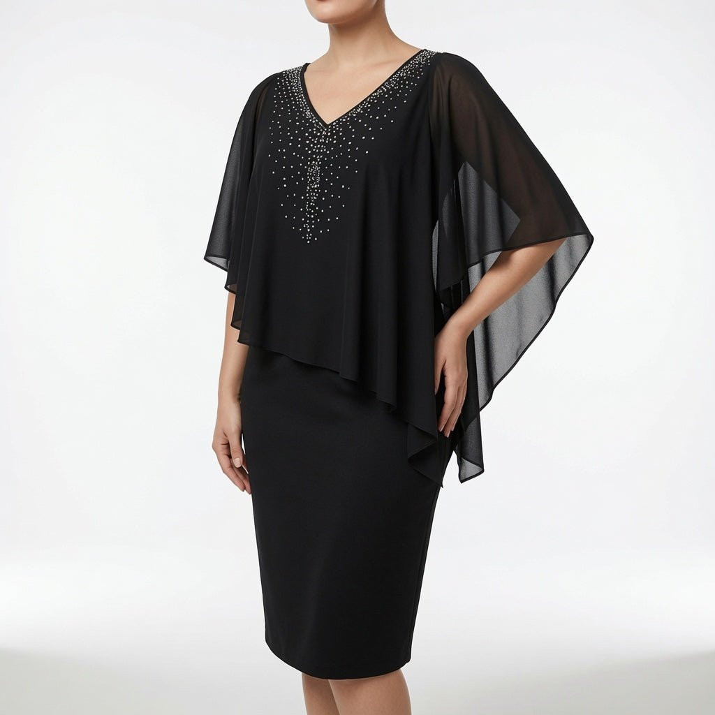 Marovelle™ — Elegante vestido drapeado con un toque refinado