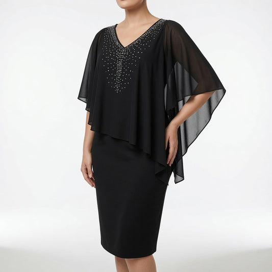Marovelle™ — Elegante vestido drapeado con un toque refinado