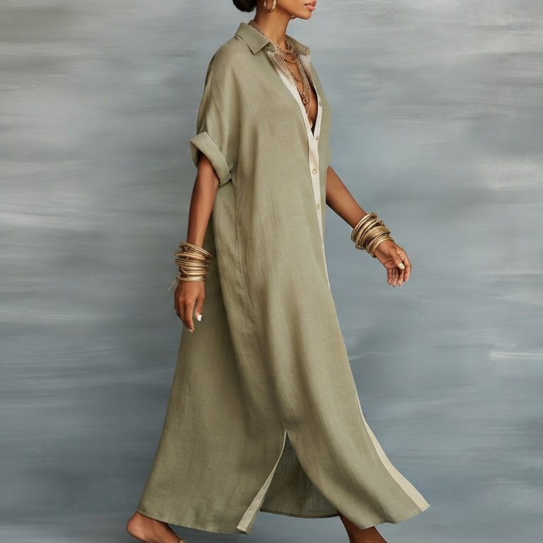 Catalina | Vestido largo de líneas minimalistas