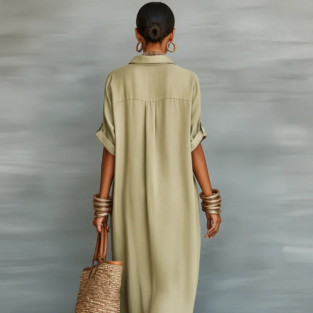 Catalina | Vestido largo de líneas minimalistas