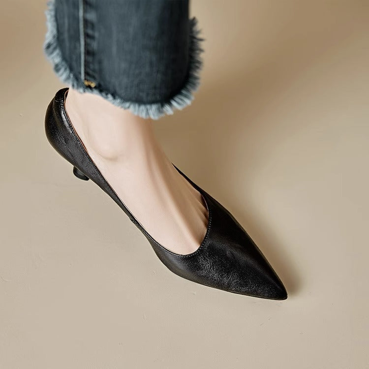 Michèle™ | Elegantes zapatos de salón de tacón bajo