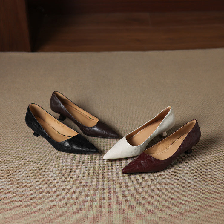 Michèle™ | Elegantes zapatos de salón de tacón bajo