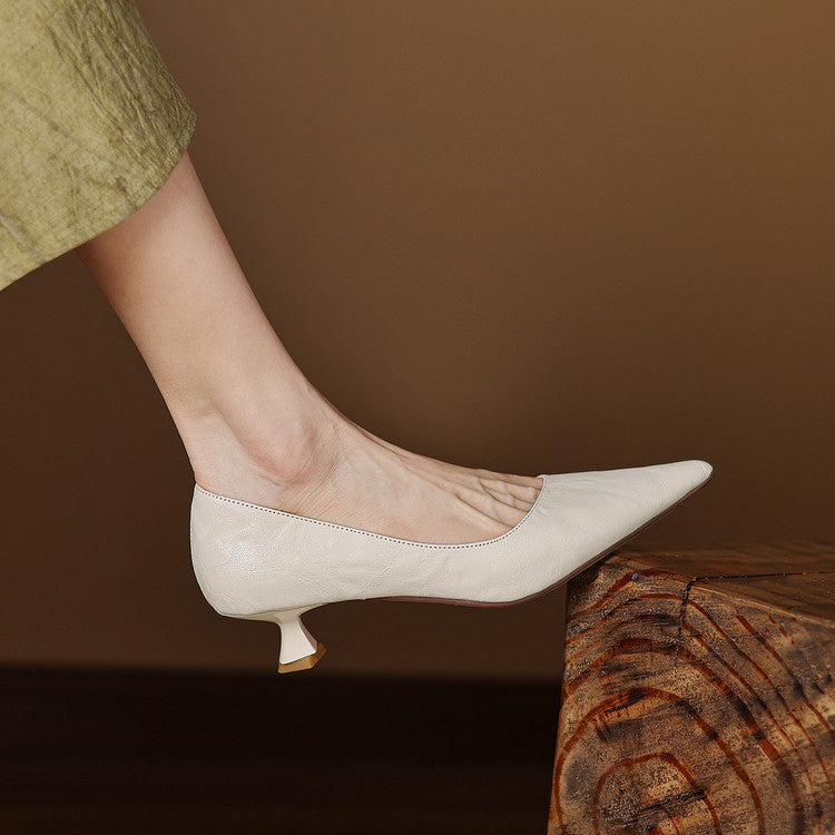 Michèle™ | Elegantes zapatos de salón de tacón bajo