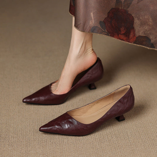 Michèle™ | Elegantes zapatos de salón de tacón bajo