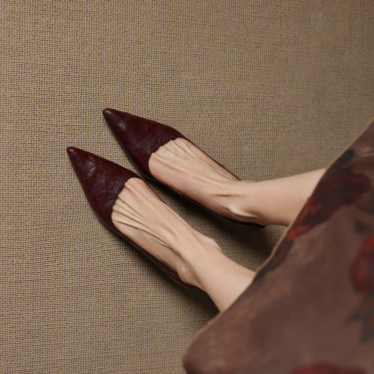 Michèle™ | Elegantes zapatos de salón de tacón bajo