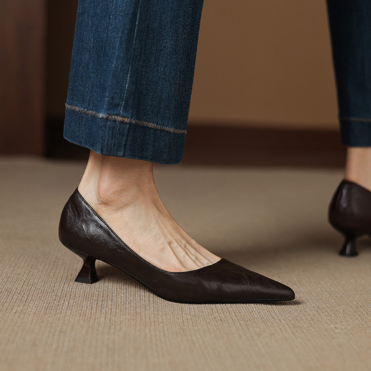 Michèle™ | Elegantes zapatos de salón de tacón bajo