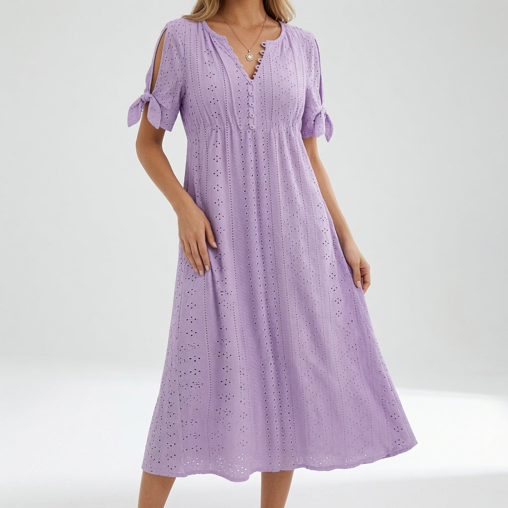 Lorélia™ — Vestido bohemio bordado: elegancia veraniega
