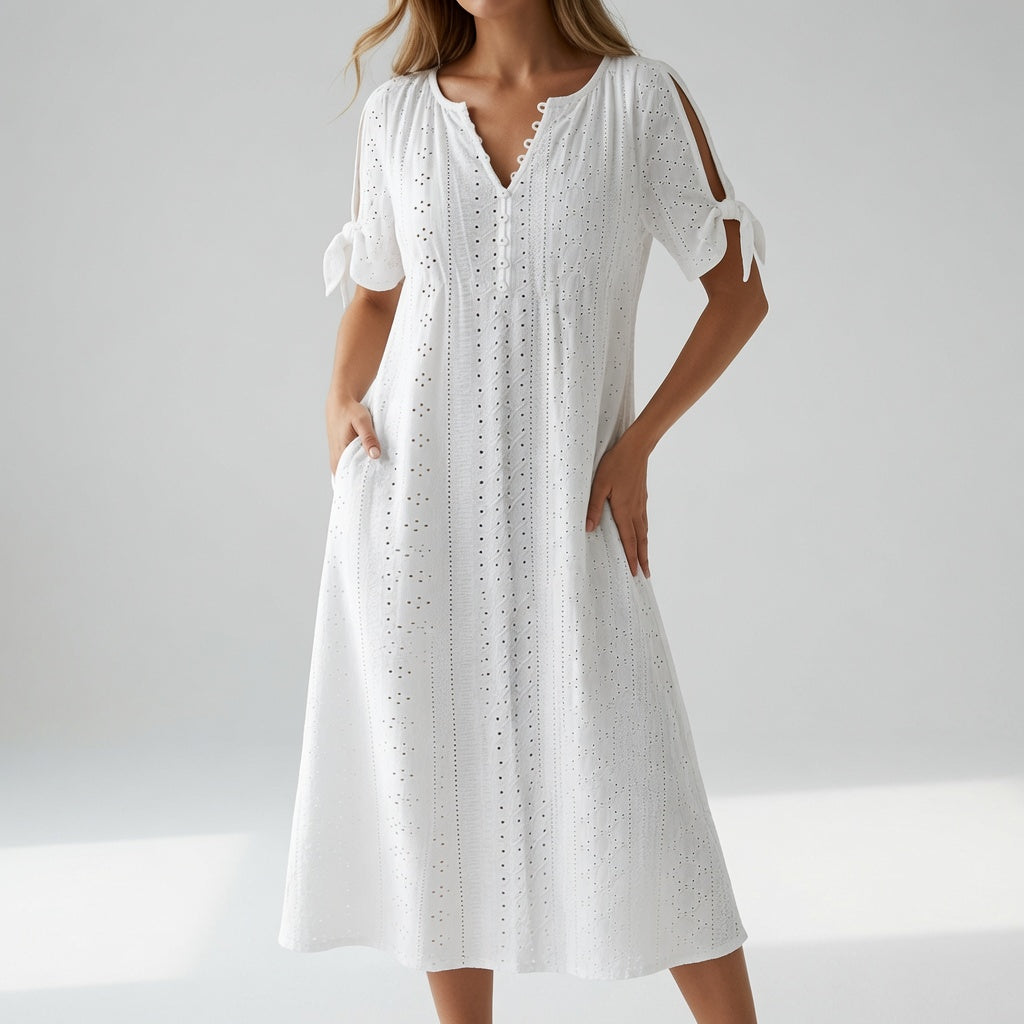 Lorélia™ — Vestido bohemio bordado: elegancia veraniega