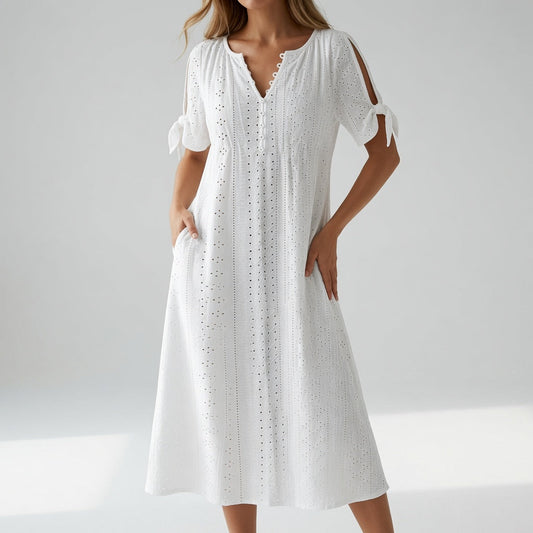 Lorélia™ — Vestido bohemio bordado: elegancia veraniega