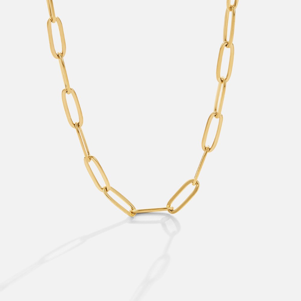 Collar de cadena clásico con cierre de clip